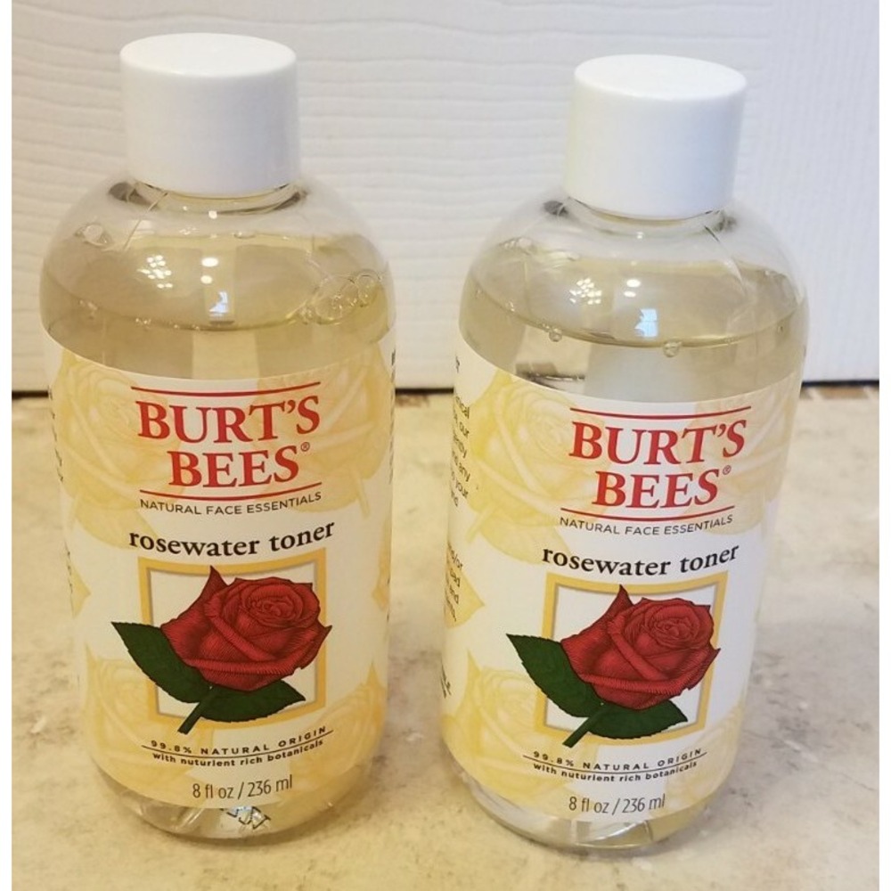 (2) Burt's Bees Rosewater Facial Toner  8‎ fl oz each NEW